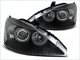 Přední světlomety, světla, lampy Ford Focus 1, 1998-2001, Angel Eyes, černé black LPFO42