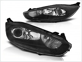 Přední světla, světlomety, lampy Ford Fiesta Mk7 2013-, LED DRL, černá black, LPFO69