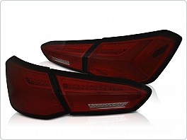 Zadní LED světla, světlomety, lampy Ford Focus 4, 2018-2021, hatchback, červené kouřové, SEQ