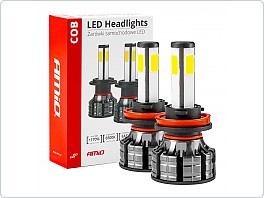 LED autožárovky H8, H9, H11, COB, čtyřstranné