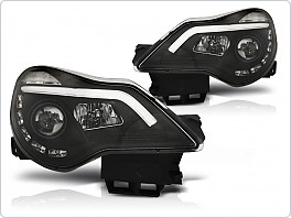 Přední projektorové světlomety, světla, lampy Opel Corsa D, 2011-2014, LED DRL, černé