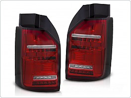 Zadní LED světla, světlomety, lampy VW T6, 2015-2019, LED BAR, SEQ, OEM BULB, bílo-červené