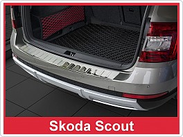 Kryt zadního nárazníku, NEREZ AVISA, ŠKODA OCTAVIA III. 2014-2016 (SCOUT, MATNÁ)