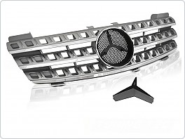 Přední maska Mercedes W164 2005-2008, stříbrná-chromová