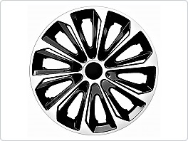 Kryty kol, poklice na kola, STRONG DUO bílé černé 15, 1ks, pouze po 4ks *