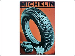 Plechová cedule Michelin, 20x30 cm