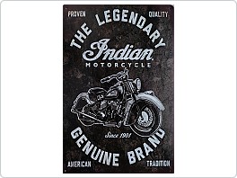 Plechová cedule Indian, Motorcycle, 20x30 cm