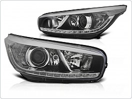 Přední světlomety, světla, lampy Kia Ceed 2012-2018, LED černé, LPKI03