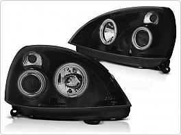 Přední světlomety, světla, lampy Renault Clio II, 2001-2005, Angel Eyes, CCFL, černé