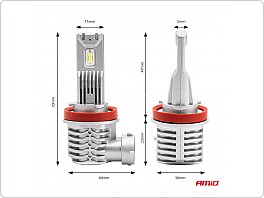LED žárovky H8, H9, H11 serie X1, 12V, sada 2ks