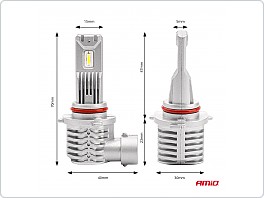 LED žárovky HB4, serie X1, 12V, sada 2ks