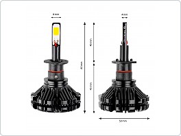 LED žárovky H1, serie CX, 12V, sada 2ks