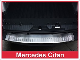 Kryt zadního nárazníku, NEREZ AVISA, RENAULT KANGOO 2008-2021 (MATNÁ), MERCEDES CITAN 2012-2021 (MATNÁ)