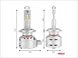 LED žárovka H7, serie X2, 12V, CANBUS sada 2ks