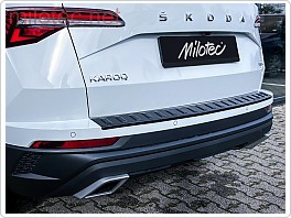 Koncovky výfuku Škoda Karoq facelift, Alu Brusch imitace.