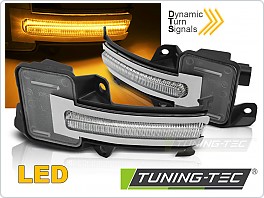 Boční blinkry na zpětná zrcátka, Honda Civic X 2016-2021, LED, SEQ, bílé