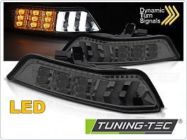 Přední blinkry Ford Mustang, 2015-2017, TubeLight, LED, SEQ, kouřové