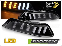 Přední blinkry Ford Mustang, 2015-2017, TubeLight, LED, SEQ, černé