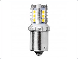 Žárovka LED BA15S, Canbus 12-24V bílá 16SMD. 1kus