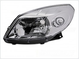 Přední levé světlo, světlomet, lampa Dacia Sandero 2008-2012, TYC, chromové