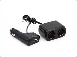 Rozdvojka autozapalovače + USB SOC1