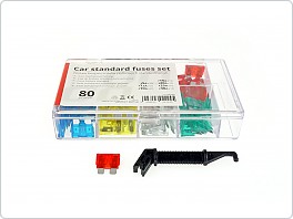 Autopojistky standardní pouzdro 80 ks MIX