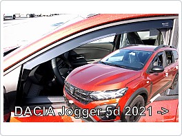 Plexi ofuky oken, deflektory, DACIA JOGGER 5D 2021- přední 