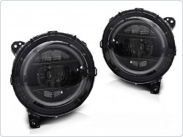 Přední FULL LED světla, světlomety, lampy Jeep Wrangler JL, 2018-2023, DRL