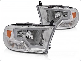 Přední světla, světlomety, lampy Dodge Ram 2009-2018, TubeLight, chrom