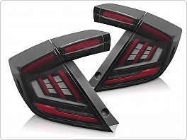 Zadní LED světla, světlomety, lampy Honda Civic X, 2016-2021 hatchback, SEQ, kouřové