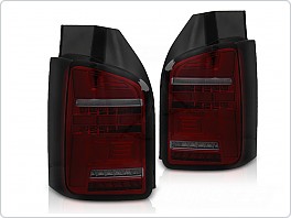 Zadní LED světla, světlomety, lampy VW T5, 2003-2009, SEQ, červené kouřové