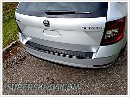 Ochranný kryt zadního nárazníku pro Škoda Octavia III Combi Facelift -černý lesklý