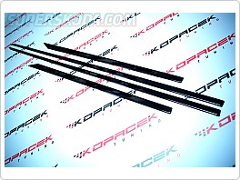 Boční lišty dveří pro Škoda Octavia III sedan - černé