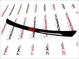 Kryt předního nárazníku pro Škoda Octavia III RS černo-červený