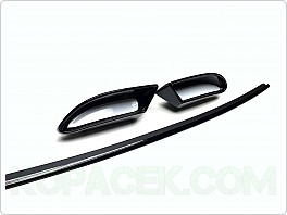 Atrapy výfuků pro Škoda Octavia IV RS style černo-bílé, 3 díly