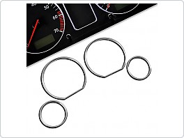 Chromové kroužky palubních přístrojů BMW E46