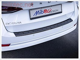 Práh pátých dveří s výstupky, černý lesklý klavírlak, Škoda Octavia IV. Combi Facelift, Combi RS Facelift, 2024-