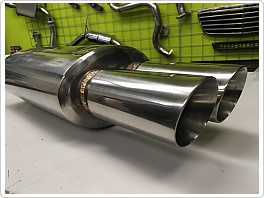 Sportovní nerez tlumič výfuku - GTI look