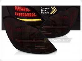 Zadní LED světla, světlomety, lampy Mercedes C-Class W205, 2014-2021, červeno-kouřové, SEQ