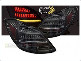 Zadní LED světla, světlomety, lampy Mercedes C-Class W205, 2014-2021, černé, SEQ