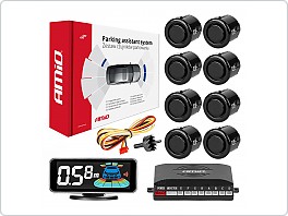 Parkovací asistent LED-GRAF 3D 8 senzorů černých GOLD 18mm