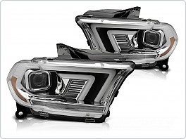 Přední xenonová světla, světlomety, lampy Dodge Durango 2010-2013, TubeLight, SEQ, chromové