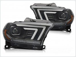 Přední xenonová světla, světlomety, lampy Dodge Durango 2010-2013, TubeLight, SEQ, černé