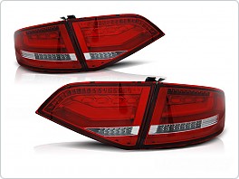Zadní světla, světlomety, lampy Audi A4 B8 sedan, 2008-2011, LED bar, červené, bílé LDAUA2