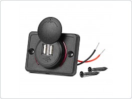 Vestavěná USB nabíječka, 2x USB uzavírací