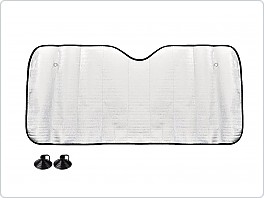 Sluneční clona na přední okno, 150x80cm, sříbrná