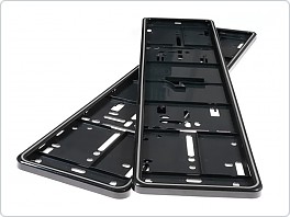 Rámeček, držák registrační značky MONO černý, stříbrná linka, Alti Giri 1ks