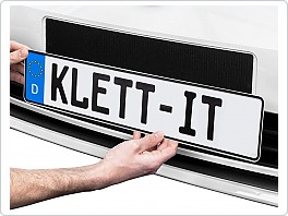 Držák na SPZ registrační značku na suchý zip VLCRO, 2ks