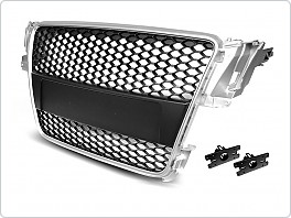 Přední maska Audi A5, 2007-2011, stříbrný rám GRAU12