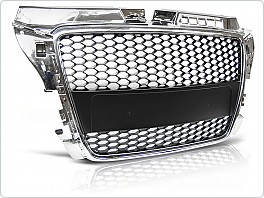 Přední maska bez znaku RS type Audi A3 8P, 2008-2013, chromově černá